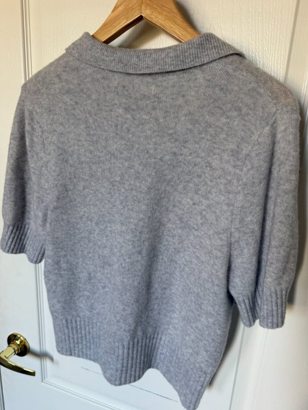 Abercrombie & Fitch Short Sleeve Wool Button Up Sweater - Picture 5 of 5